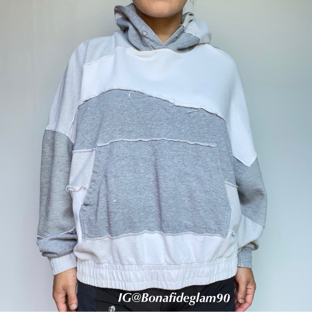 Mcq By Alexander Mcqueen Raw Edge Patchwork Hoodi… - image 1